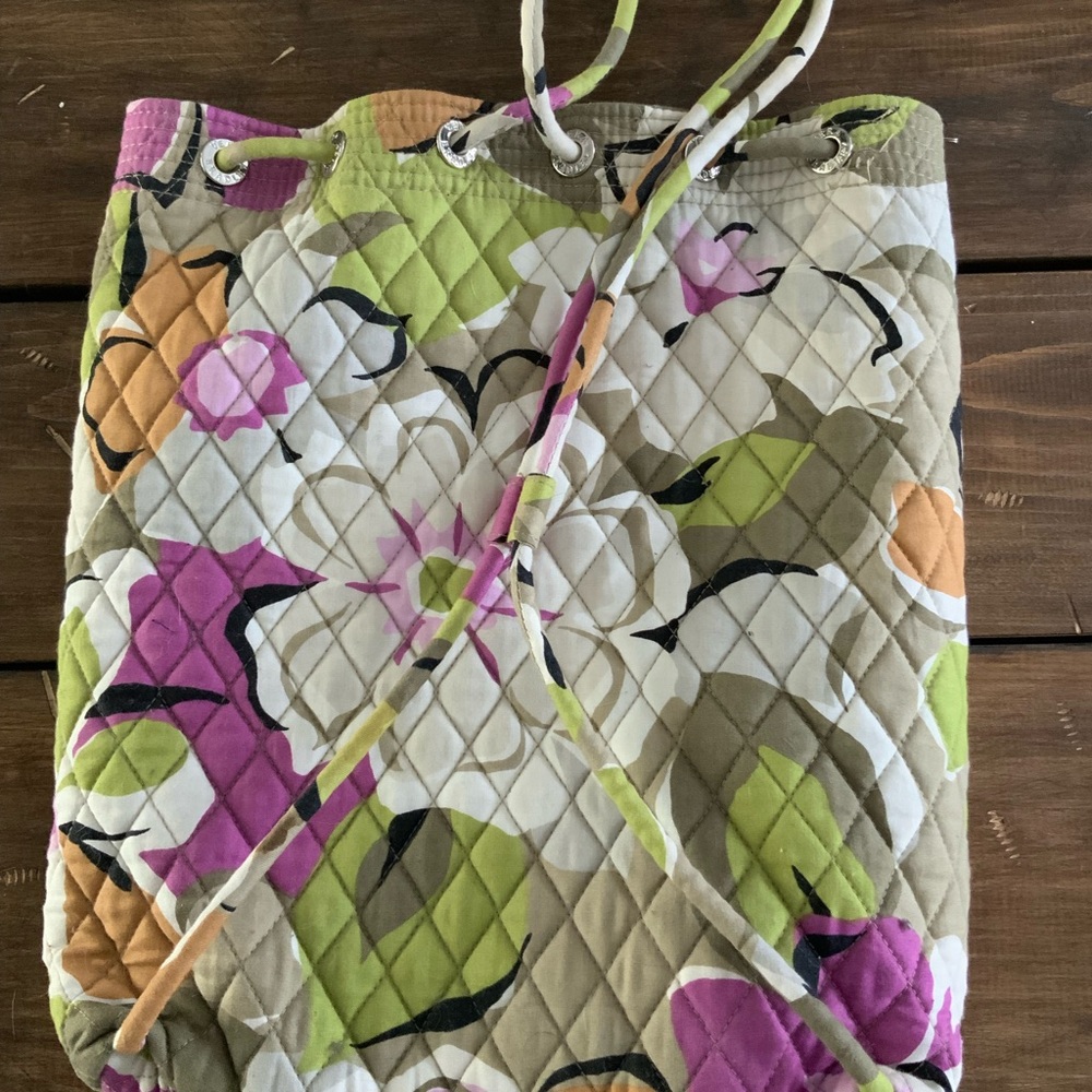 Vera Bradley Drawstring Back Pack With Tablet Hol… - image 1